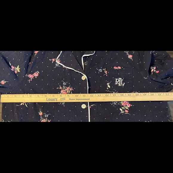 Lauren Ralph Lauren 2pc Flannel Pajama Set Green Label Plaid Crest Size 1X - Picture 10 of 10